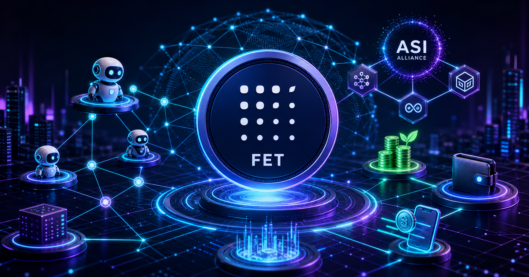 페치AI FET 기본 정보 — 토큰명·심볼·ASI 통합·기반 기술·용도·순환 공급량을 정리한 카드