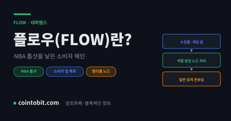 플로우(FLOW)란 무엇인가, NBA 톱샷을 낳은 소비자 특화 블록체인을 설명하는 대표 이미지