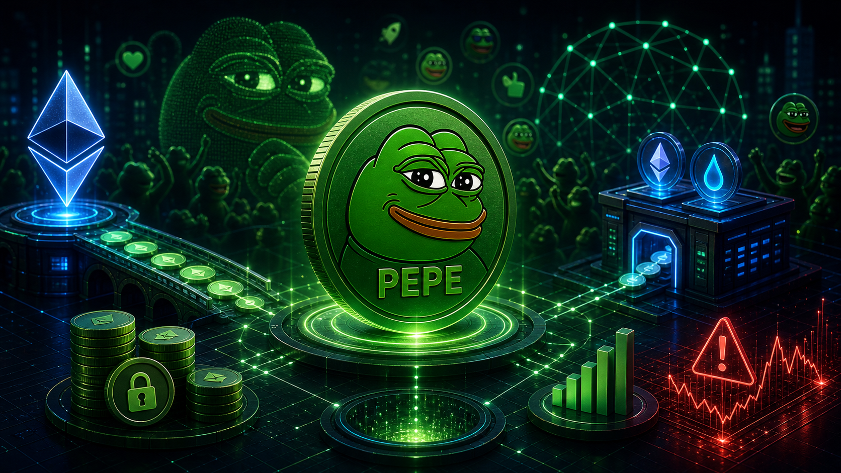 페페 PEPE 기본 정보 — 토큰명·심볼·출시·기반 체인·공급량·유틸리티를 정리한 카드